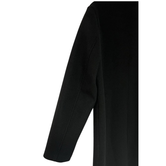 Kenneth Cole Black Notch Collar Single Breasted Womens Size L Fly Front Coat New - Picture 8 of 16